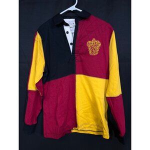 Harry Potter SKU 451 Gryffindor Crest Rugby Shirt Long Sleeve Quilted Size S